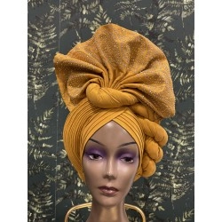 AUTOGELE/TURBAN PEACOCK STRASS